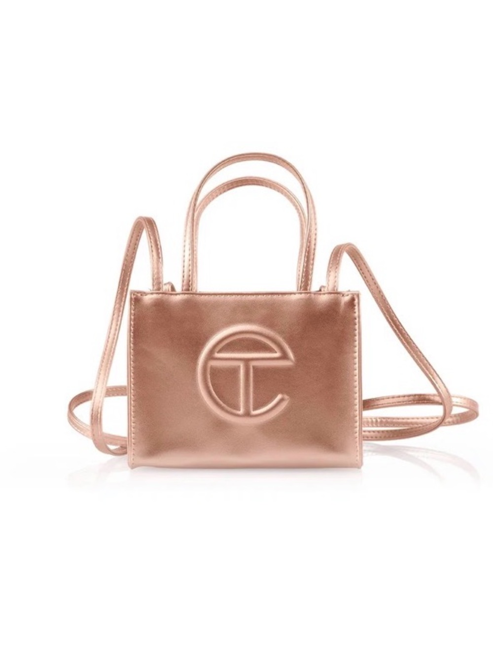 👜 NWOT - Telfar Small Shopping Bag Copper Metallic Crossbody Tote